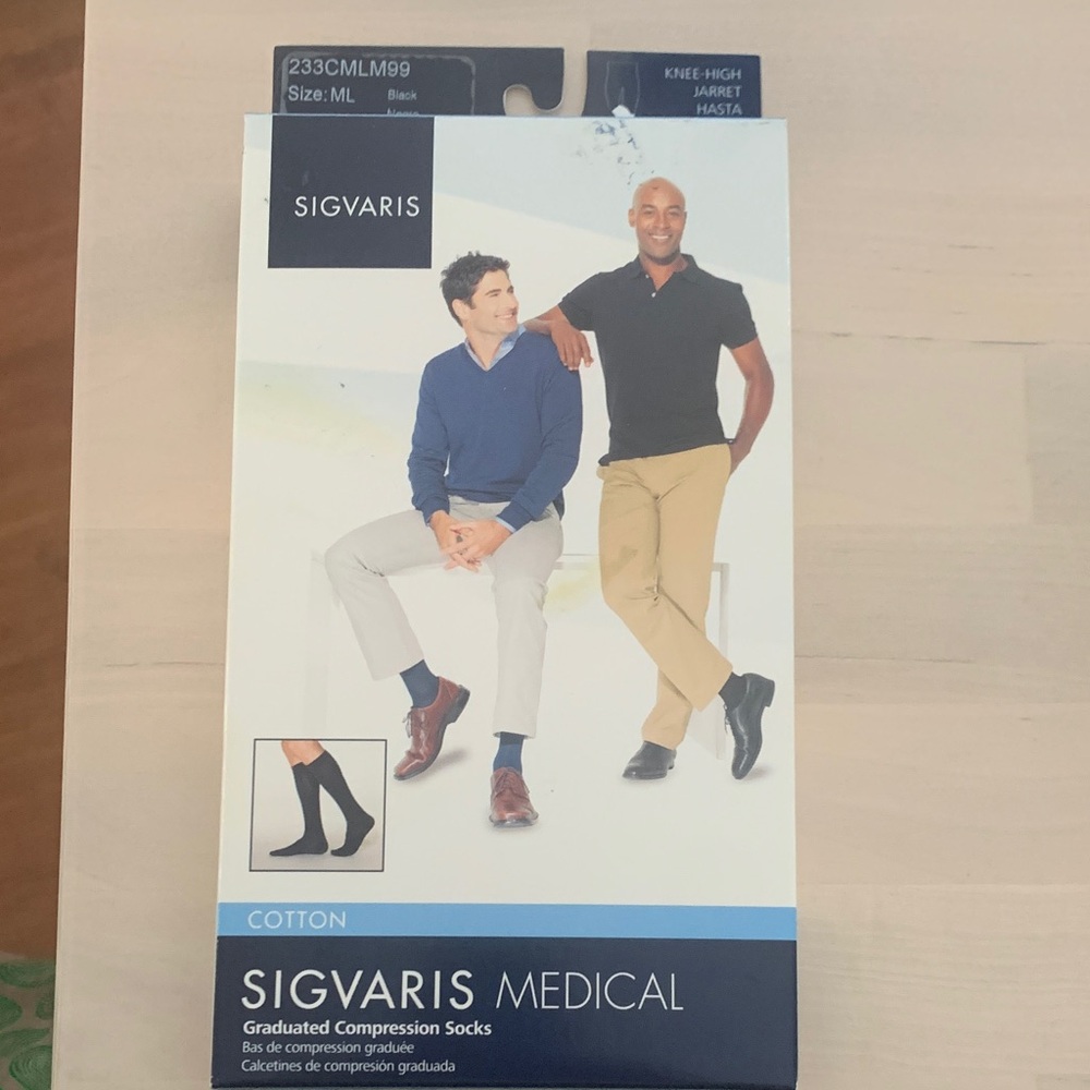 Sigvaris Black Graduated Compression Socks